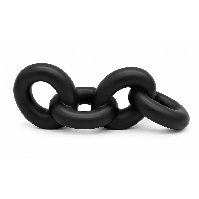 Adorno Cadena Negro 9cm