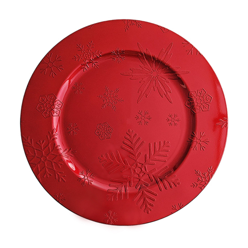 Porta Plato 33x33cm Rojo Sprinkle