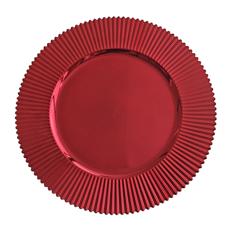 Porta Plato 33x33cm Rojo Streak