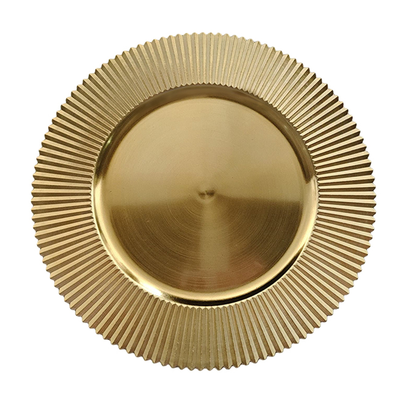 Porta Plato 33x33cm Dorado Streak