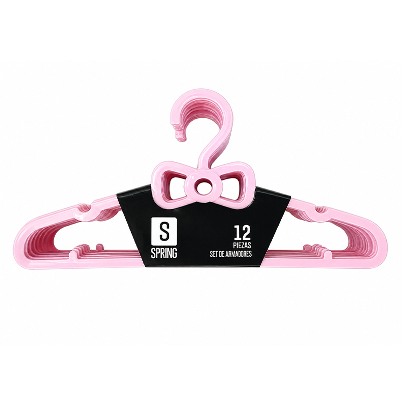 Armador Plástico Rosado de Niña 12 Piezas 