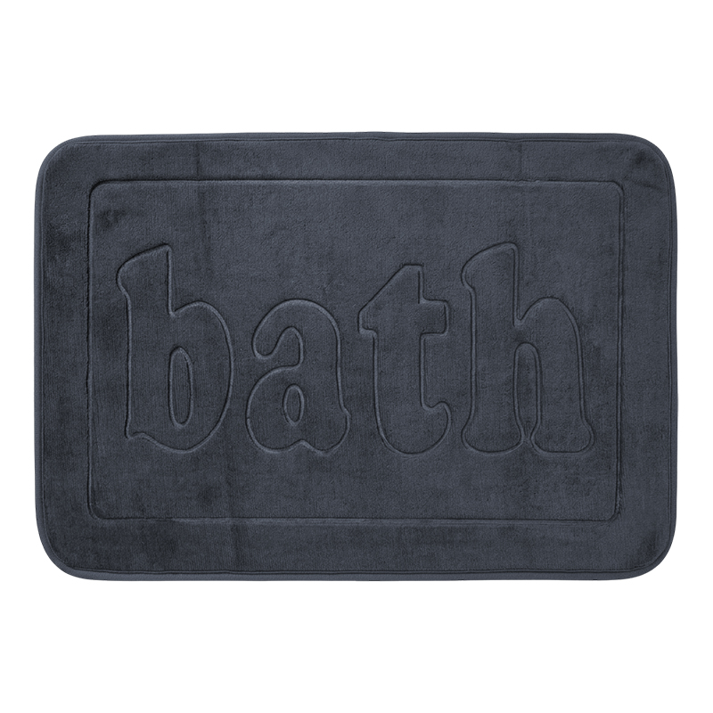 Alfombra Rectangular Bath 40x60cm Gris