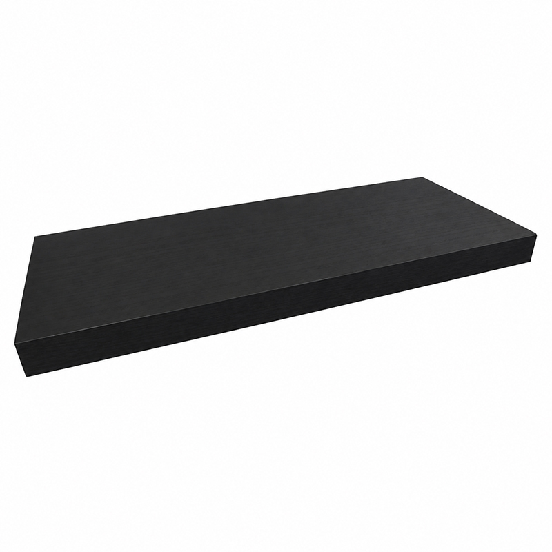 Repisa de Madera Negra con Soporte 25x60cm