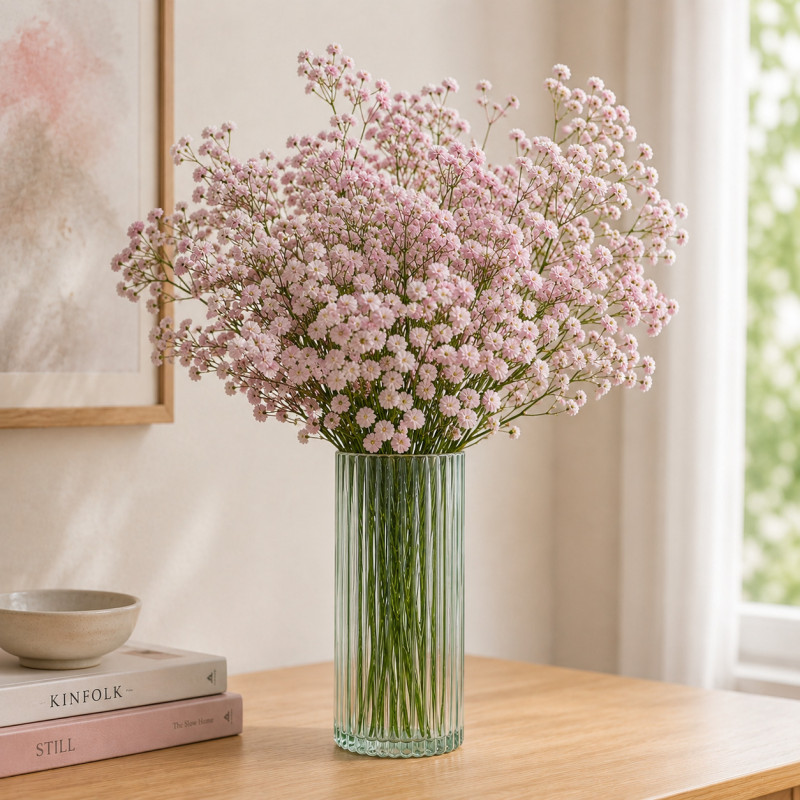 Florero Zerb Vidrio Ambar 25cm