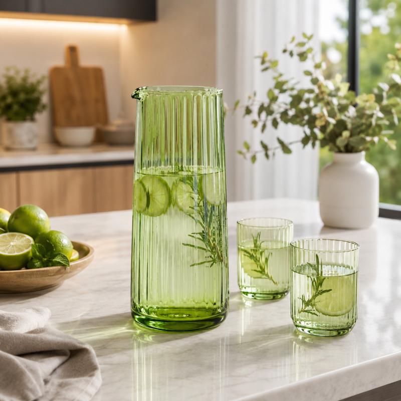 Jarra Mood Vidrio Verde 25cm