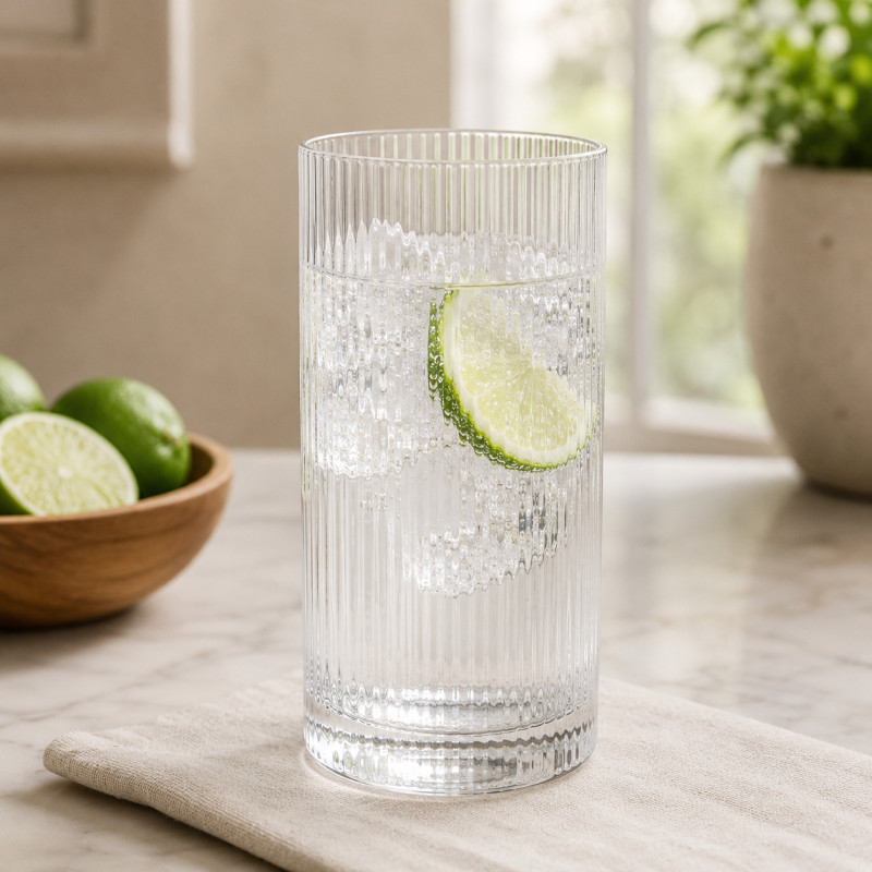 Vaso Lin Vidrio Transparente Alto 14.5cm