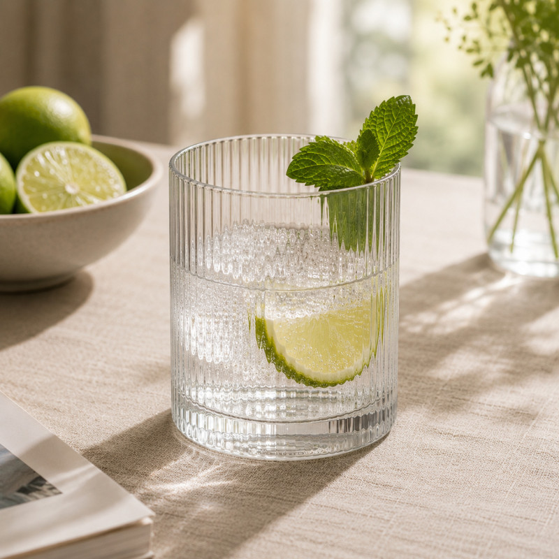 Vaso Lin Vidrio Transparente Bajo 9.5cm