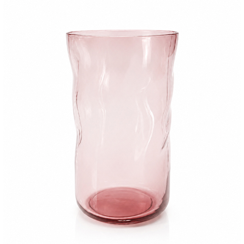 Vaso Flow Vidrio Fucsia 13cm