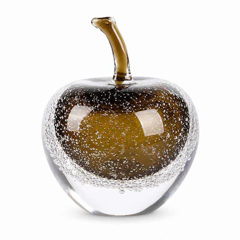 Adorno Manzana de Vidrio 15cm