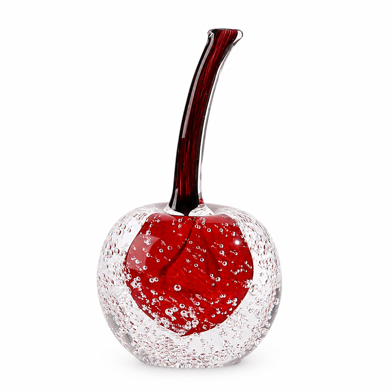Adorno Cereza Vidrio Rojo 13cm