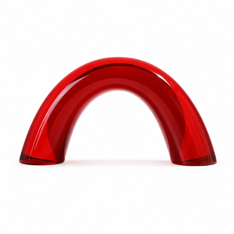 Adorno Arco de Vidrio Rojo 12x26cm