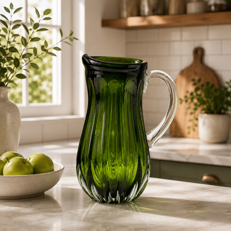 Jarra Chloe Vidrio Verde 27cm