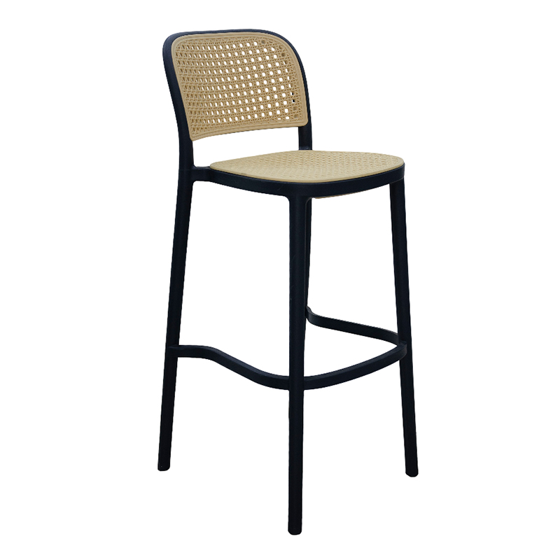 Silla de Bar Poitiere Beige Negro