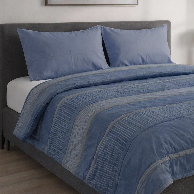 Edredón Teal Gris Cotton Touch Twin