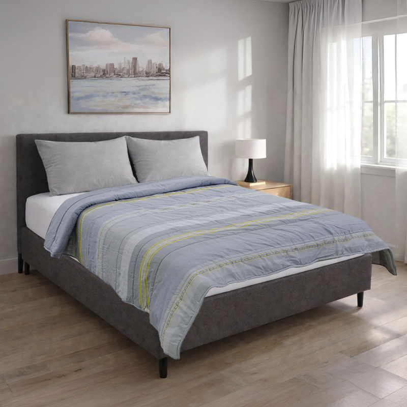 Edredón Gris Claro Cotton Touch Twin