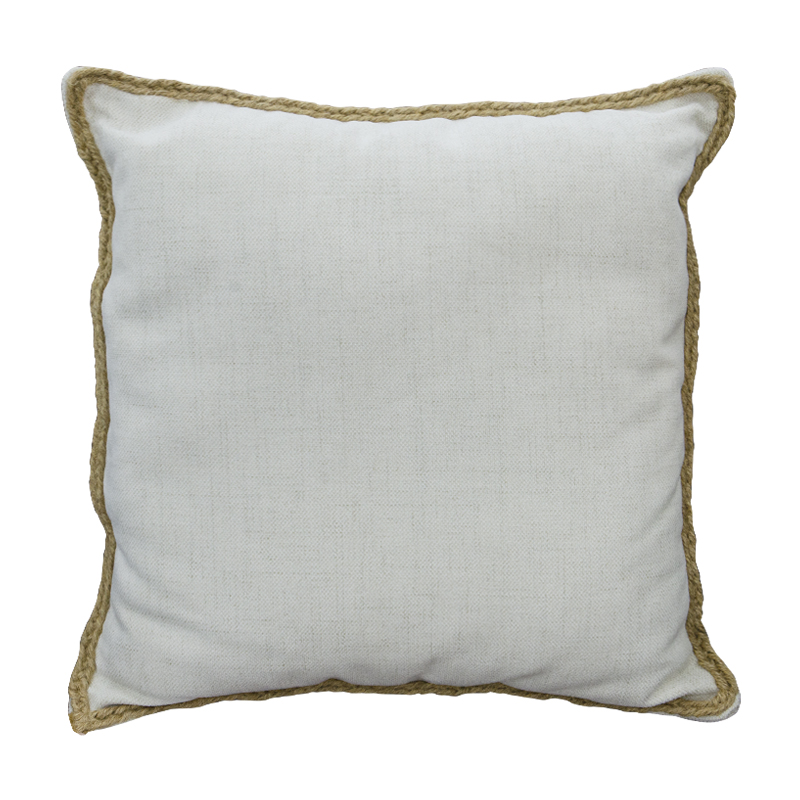 Cojín Sand Shell Borde Yute 50x50cm