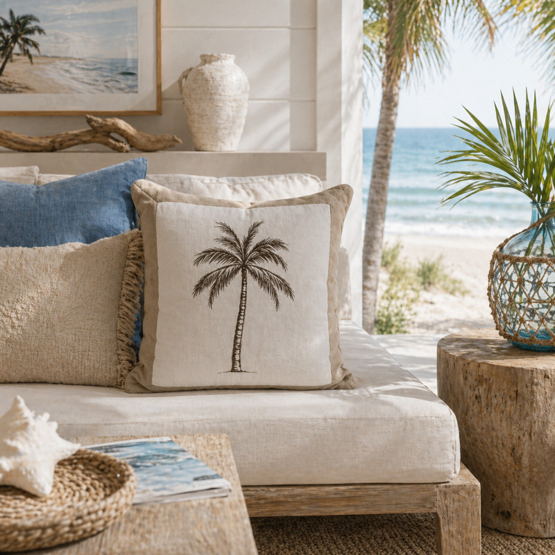 Cojín Sand Shell Palmera 45x45cm
