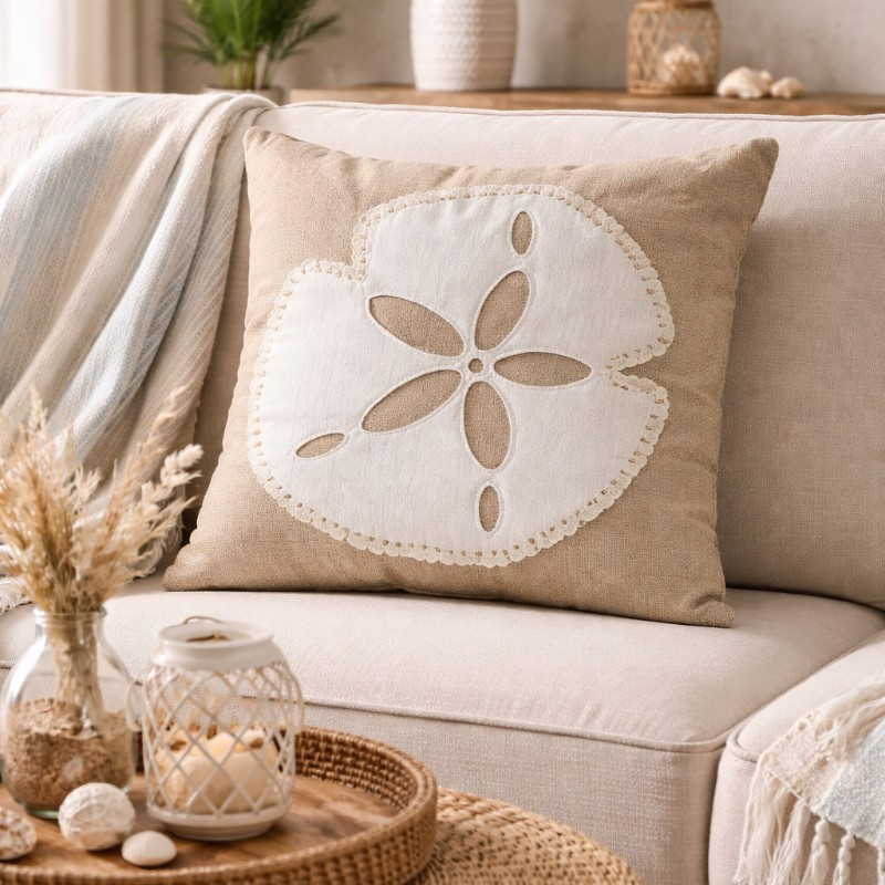 Cojín Coral Breeze Mocca Estrella 45x45 cm