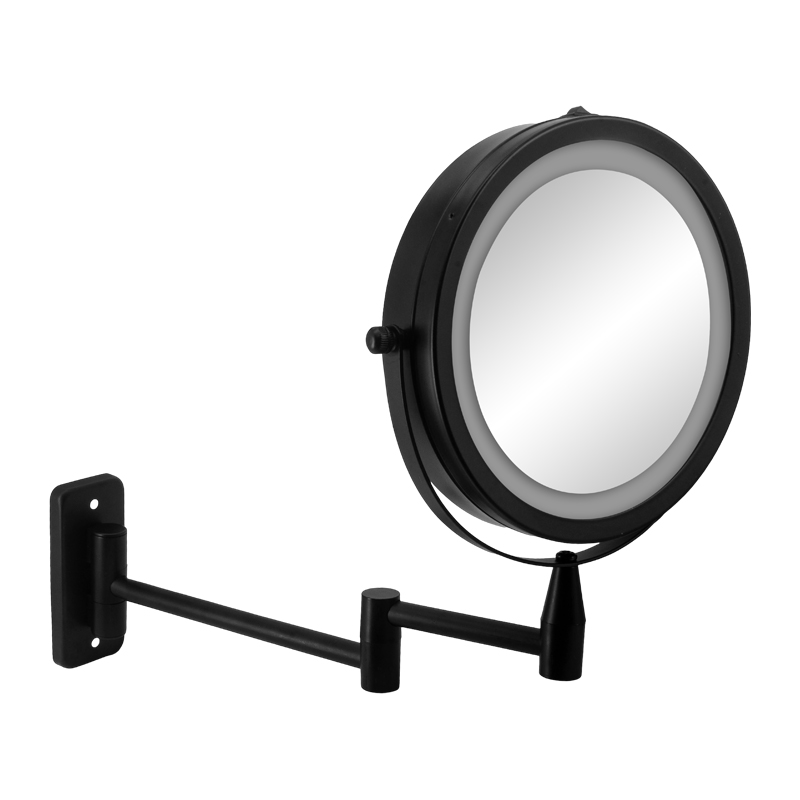 Espejo de Aumento 3X de Pared Negro con Luz