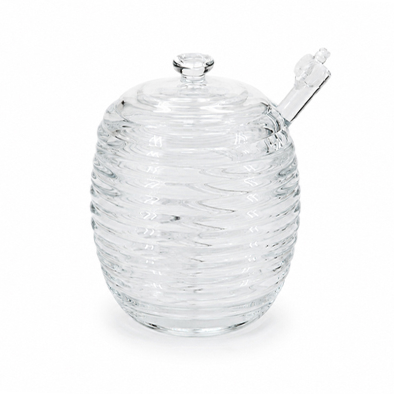 Frasco de Vidrio con Detalles de Rayas para Miel  240ml