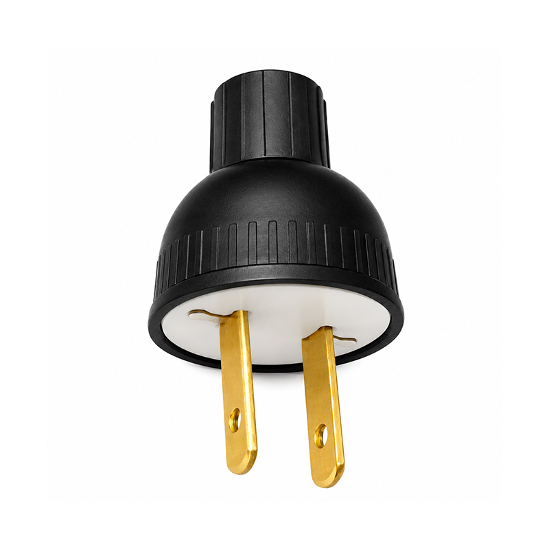 Enchufe 2 Patas Redondo 15A Negro