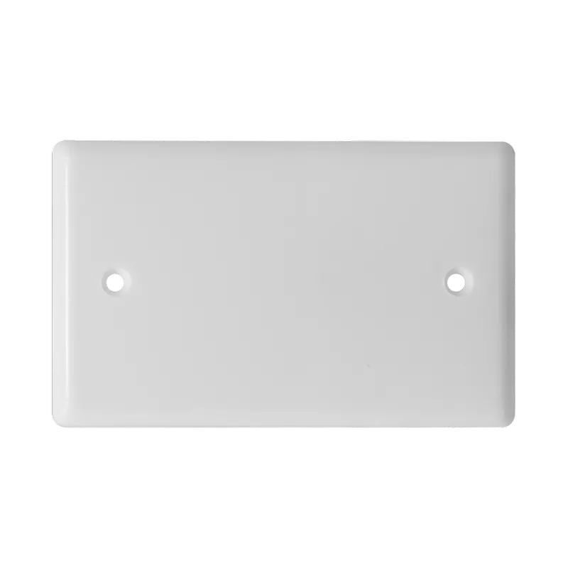 Placa Ciega Blanca con Tornillos