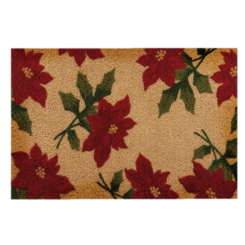 Alfombra Diseño de Flor Ponsetia 40x60cm