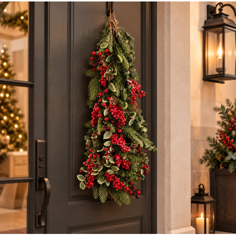 Adorno Árbol Navideño Cerezos 60cm 