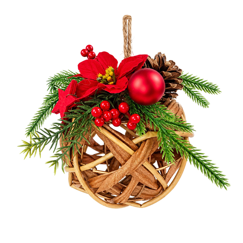 Bola Colgante Winter Village Natural 14cm 