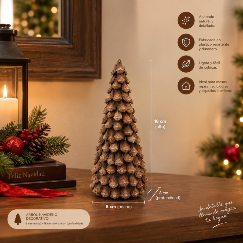Adorno Árbol Navideño Piñones 18cm 