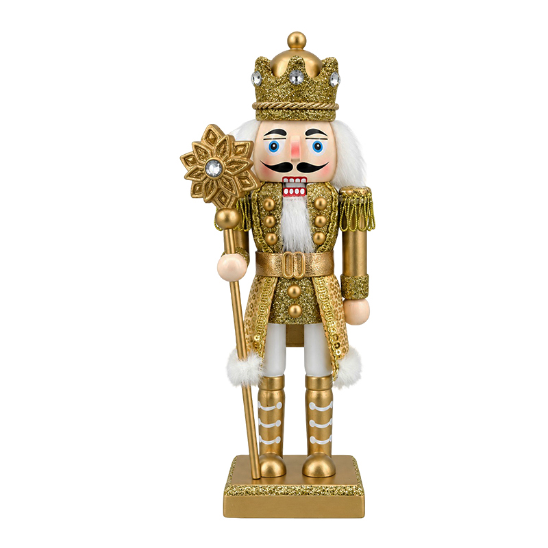 Cascanuez King con Bastón Oro 20cm 