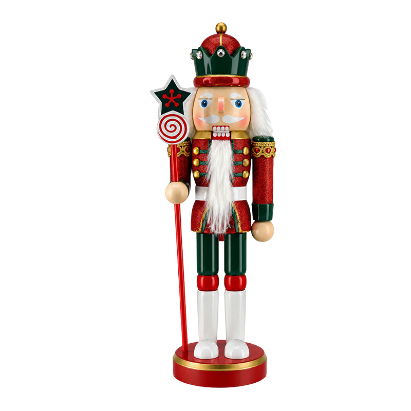 Cascanuez King con Bastón Candy Rojo y Verde 25cm 