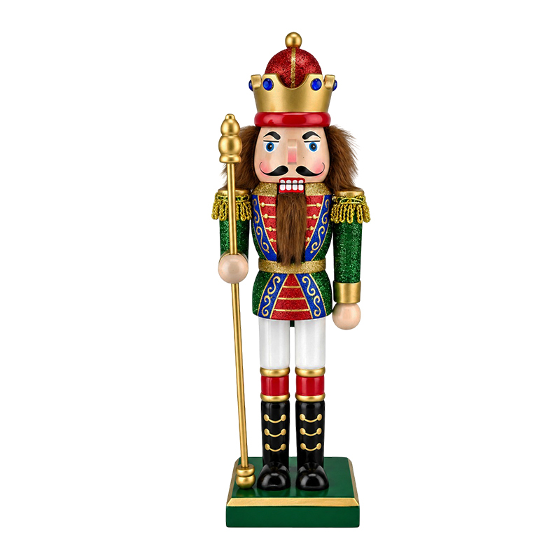 Cascanuez King con Bastón Azul Verde y Rojo 25cm 