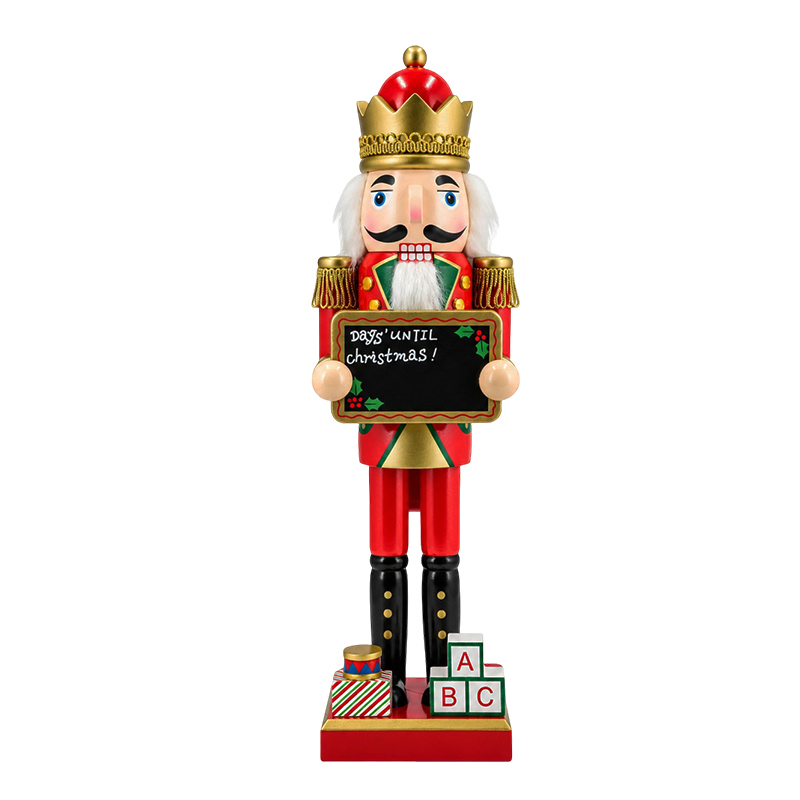 Cascanuez King Rojo con Letrero Days Until Christmas 38cm 