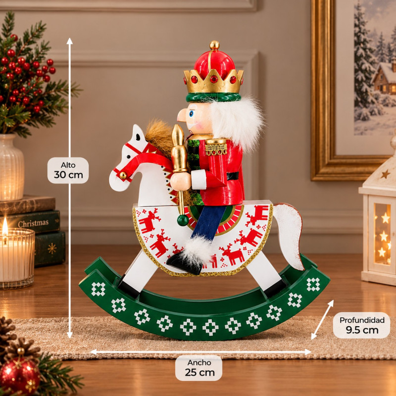 Cascanuez King con Caballo 30X25X9.5cm