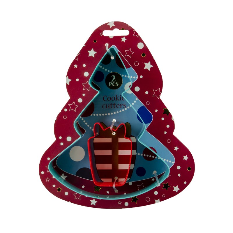 Cortador de Galletas Árbol 2 Piezas 10X14X2.5cm