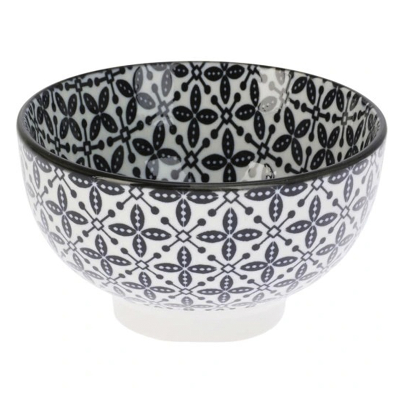 Tazón de Porcelana Mosaico Negro 11.5X6cm 