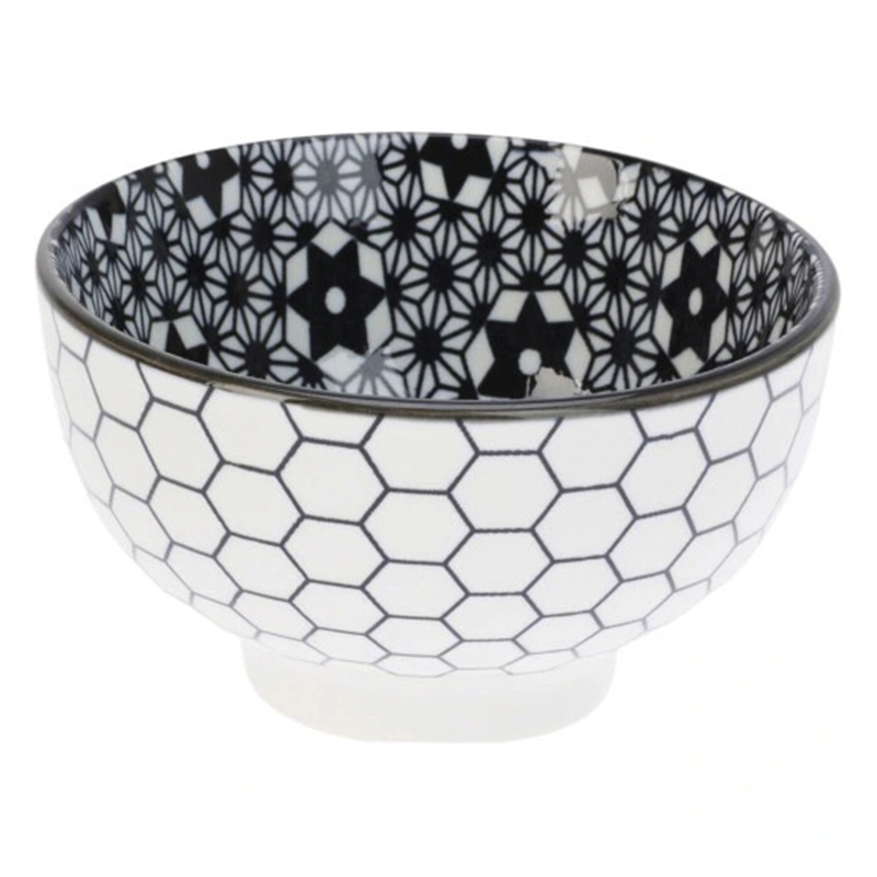 Tazón de Porcelana Mosaico Negro 11.5X6cm 