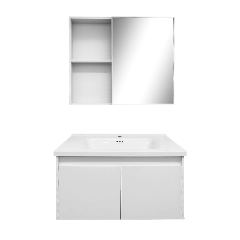 Mueble de Baño Aéreo Blanco 60x48cm con Espejo 