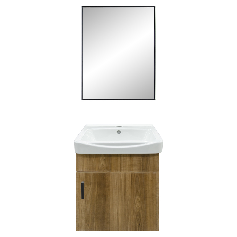 Mueble de Baño Aéreo Madera con Espejo 50x44cm