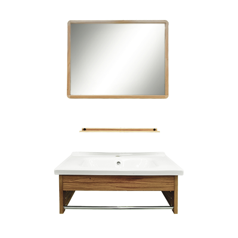 Mueble de Baño Aéreo Madera 60x40cm con Espejo