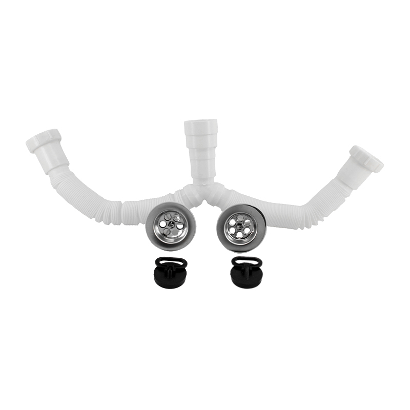 Sifón doble con Rejillas 1.1/2" para Fregadero