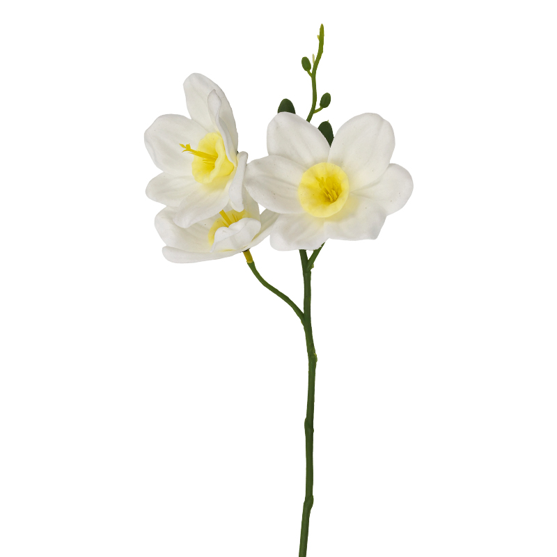 Flor Artificial Narciso Blanca 32cm