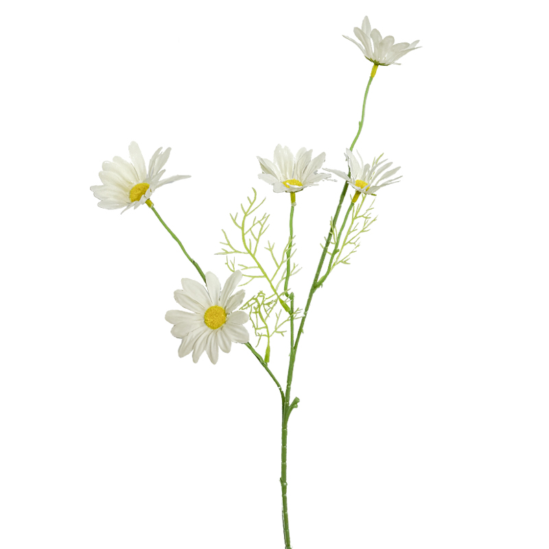 Flor Artificial Margarita Blanca 52cm