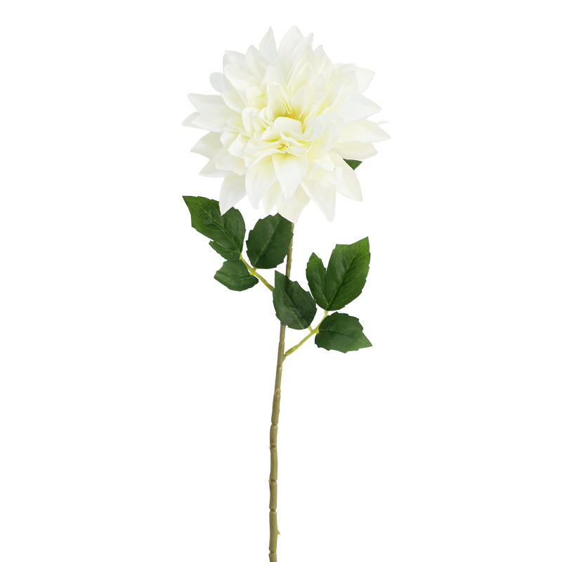 Flor Artificial Dalia Dinner Blanca 65cm