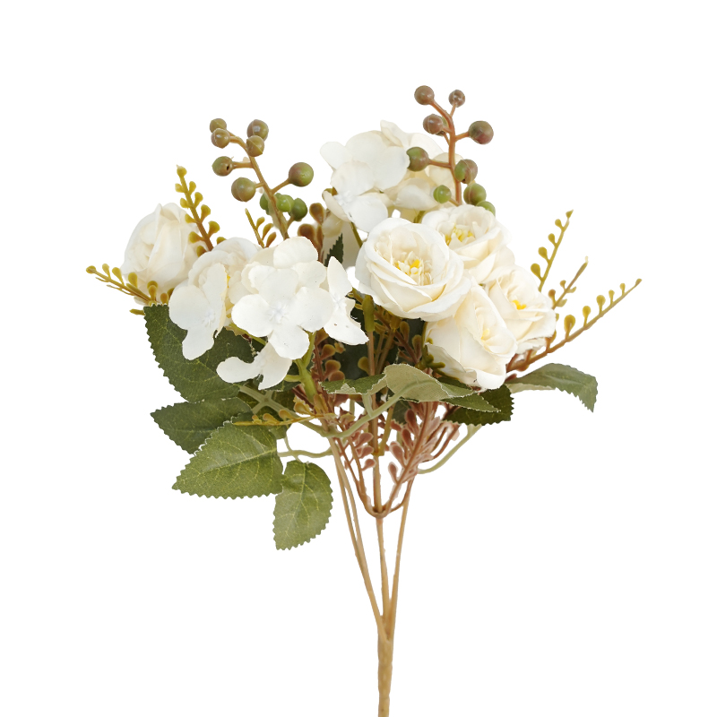 Flor Artificial Rosa Mix Blanca 30cm