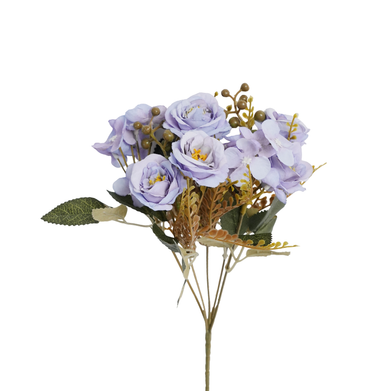 Flor Artificial Rosa Mix Lila 30cm