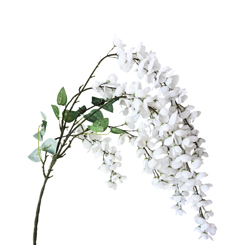 Flor Artificial Glicinia Blanca 110cm
