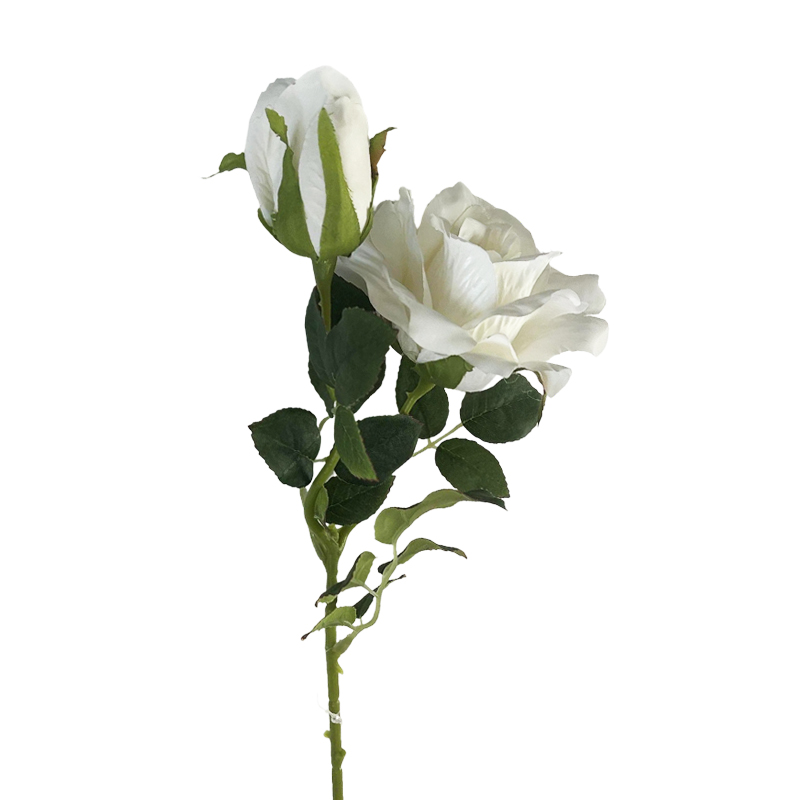 Flor Rosa Blanca 48cm