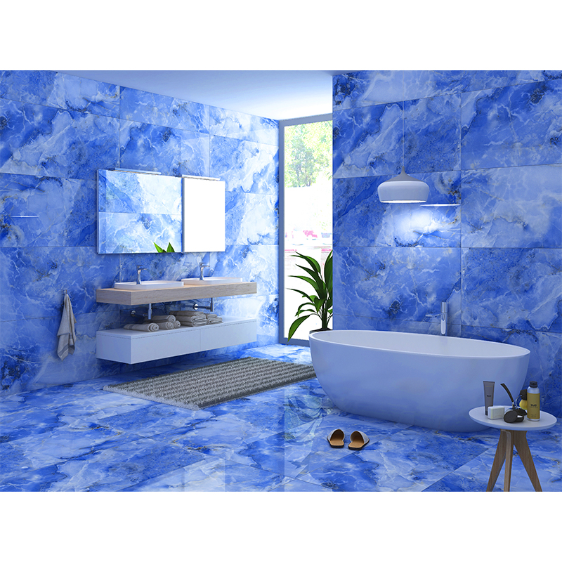 Porcelanato 60x120cm Onyx Silk Blue Pulido  India